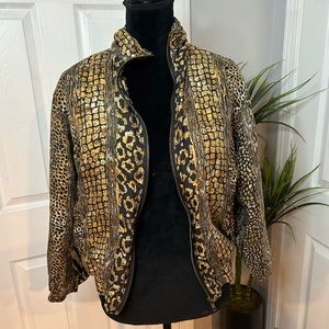Vintage Silk Printed Bomber Jacket